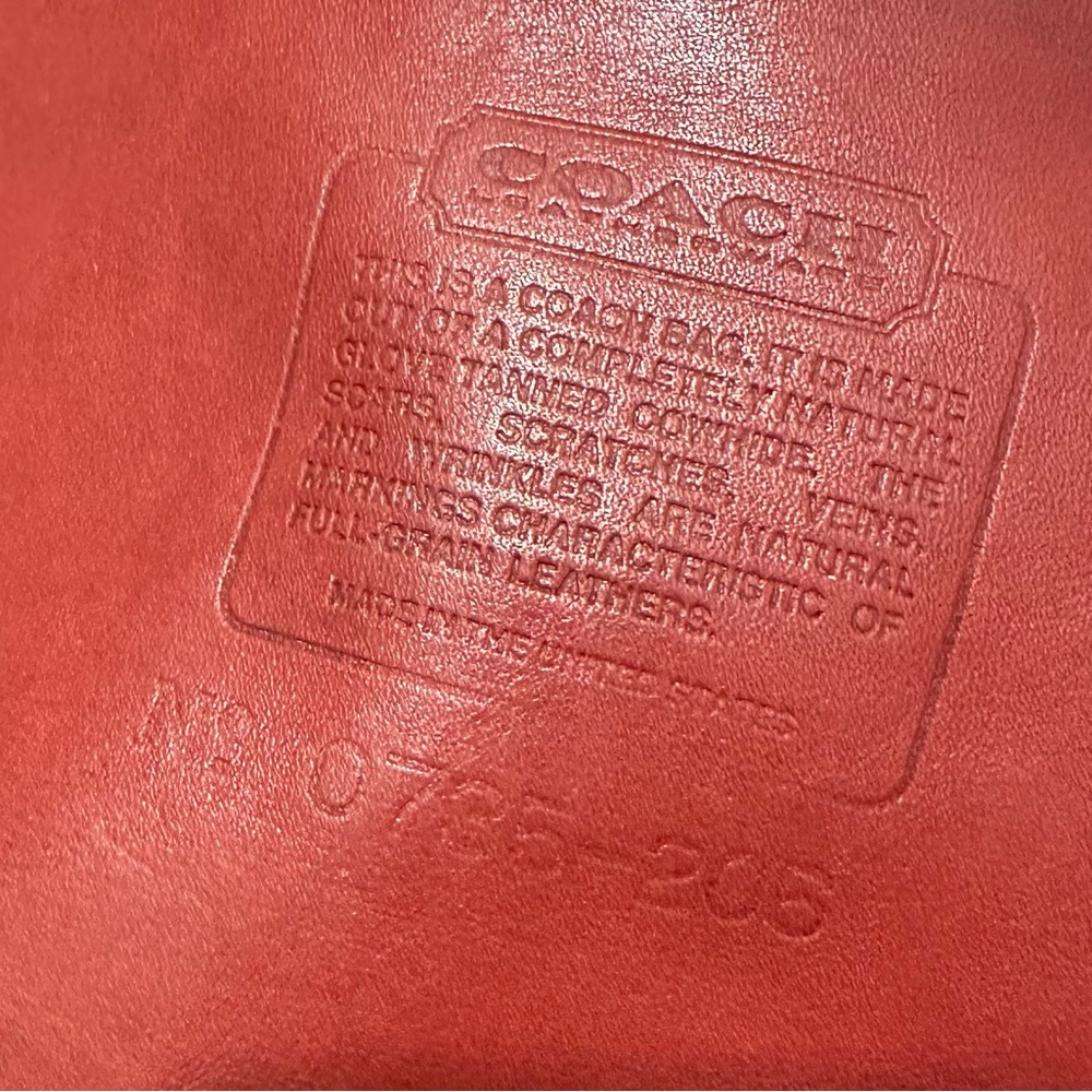 COACH Vintage Duffle SOHO XL cranberry Leather tote Bag - Picture 7 of 11